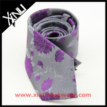 Perfect Neck Knot Private Label Wedding Silk Jacquard Floral Tie
